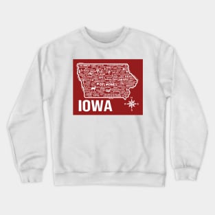 Iowa Map Crewneck Sweatshirt